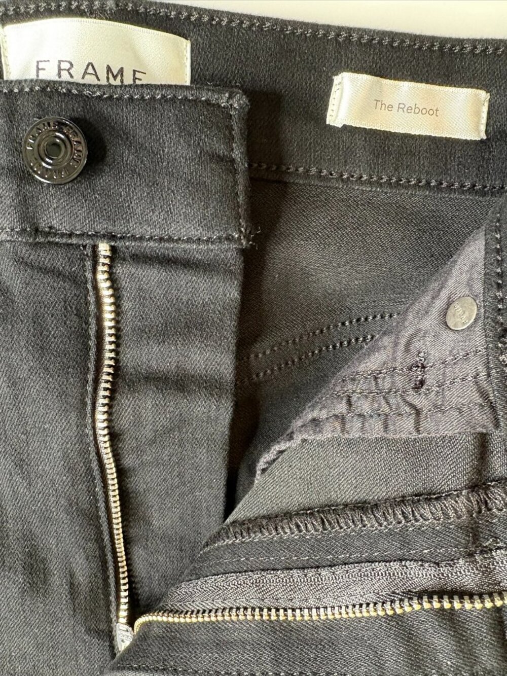 FRAME Reboot High Rise Bootcut Jeans – Black – Size 27 – NWT Soft Stretch Denim - Picture 10 of 14